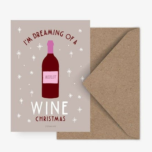 Kaart I'm Dreaming Of a Wine Christmas Krossproducts | De online winkel voor hebbedingetjes