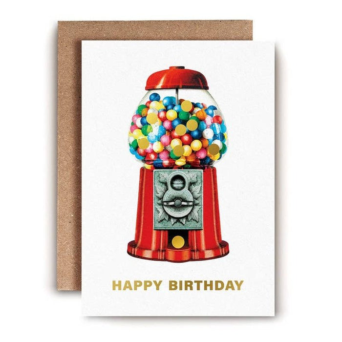 Kaart Happy Birthday | Gumball Machine