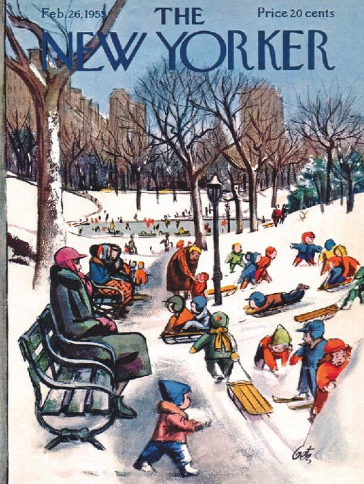 New Yorker Puzzle Company Sledding In The Park Puzzel 500 Stukjes