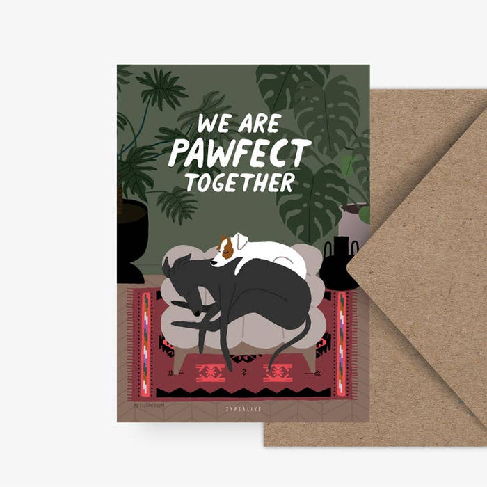 Kaart We Are Pawfect Together | Zonder Envelop