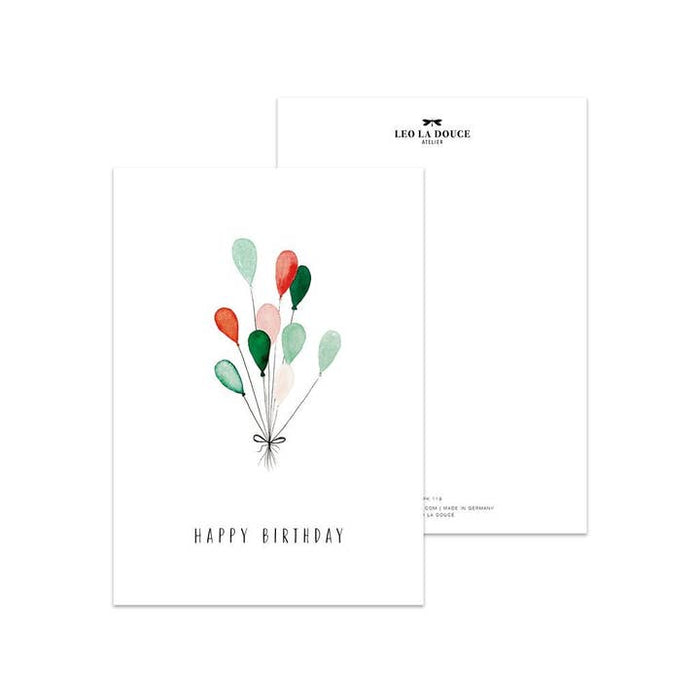 Kaart Happy Birthday | Ballonnen | Met Envelop