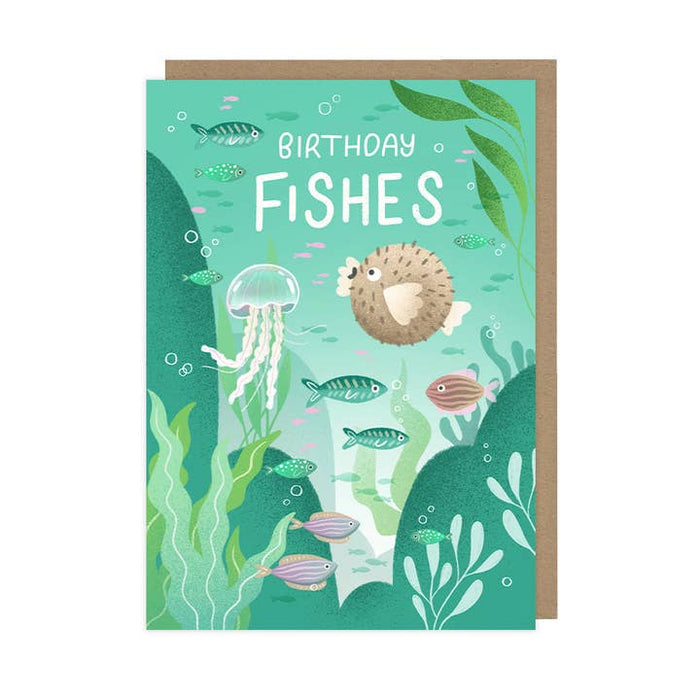 Kaart Birthday Fishes