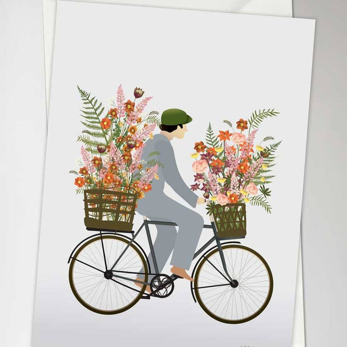 Kaart Bicycle With Flowers