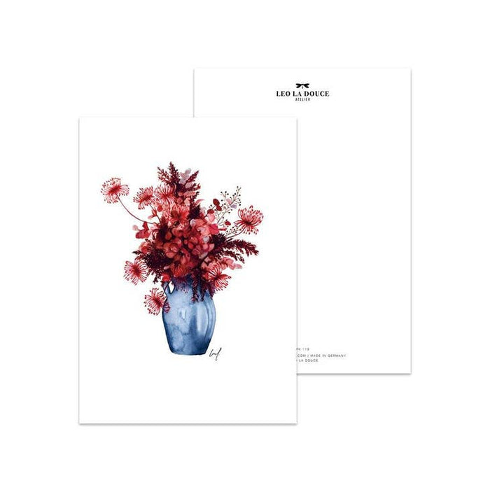 Ansichtkaart Red Autumn Flowers | Zonder Envelop