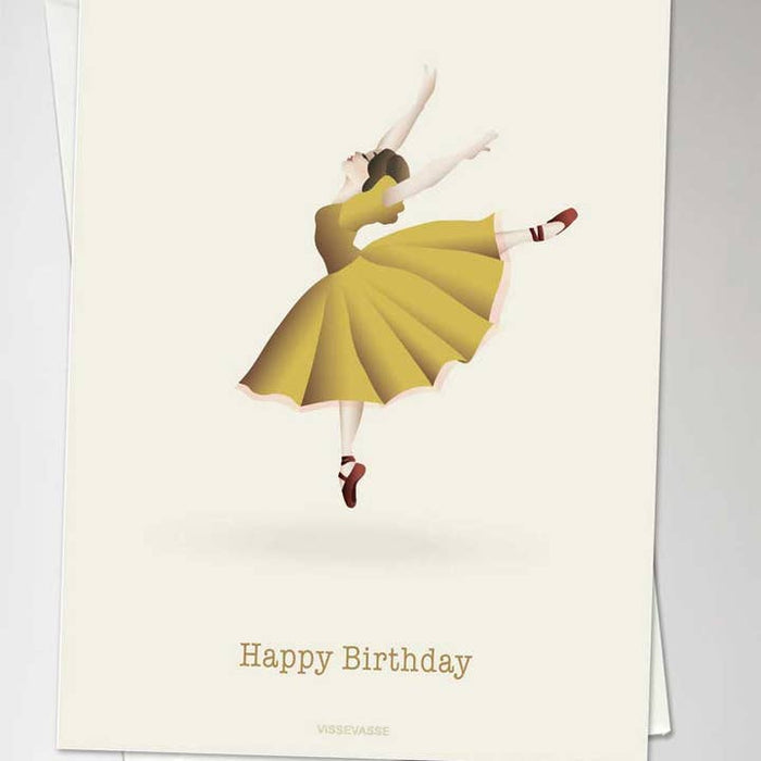 Kaart Happy Birthday | Ballerina