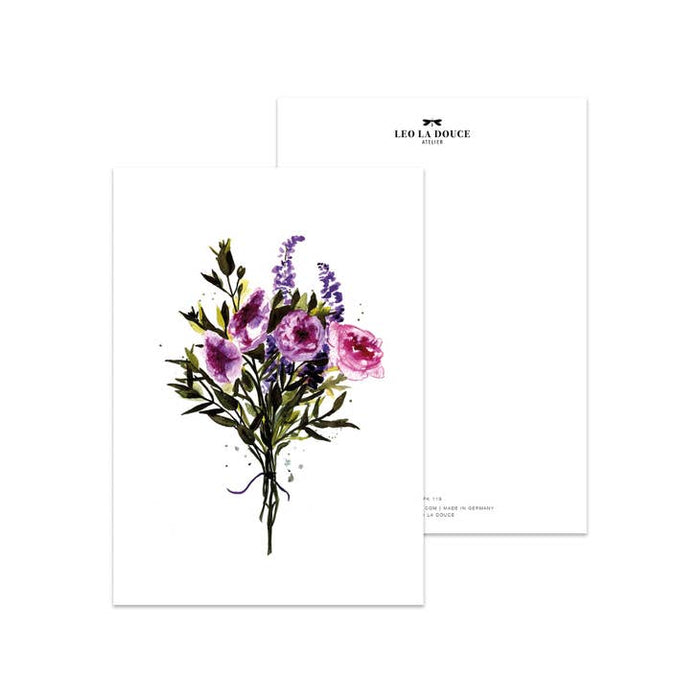 Ansichtkaart Violet Bouquet | Zonder Envelop
