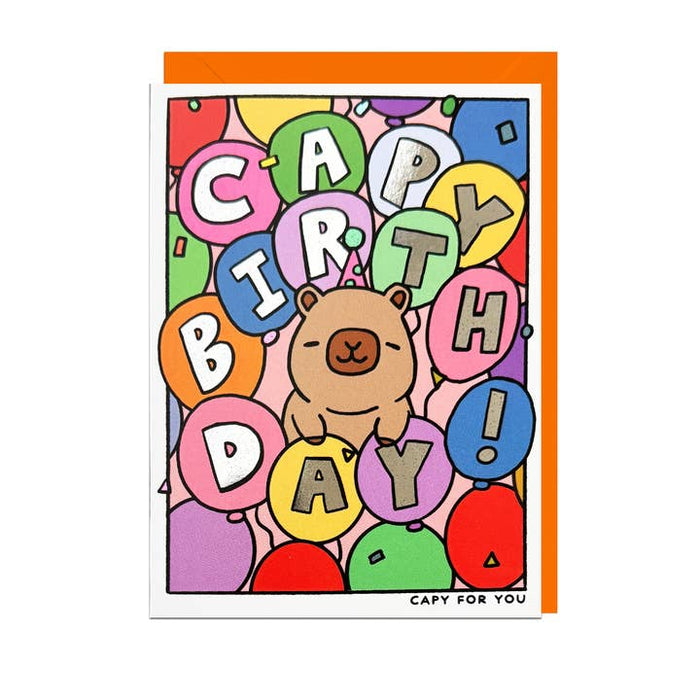 Kaart Capy Birthday Balloons