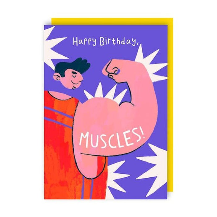 Kaart Happy Birthday Muscles! Krossproducts | De online winkel voor hebbedingetjes