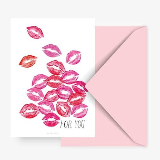 Kaart Kisses For You | Zonder Enveloppe Krossproducts | De online winkel voor hebbedingetjes