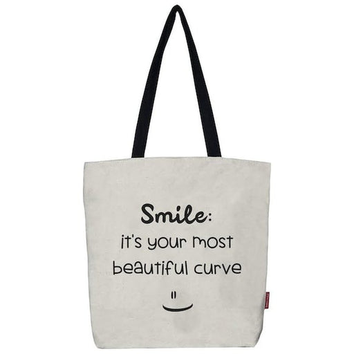 Stevige Boodschappentas Smile: It's Your Most Beautiful Curve Krossproducts | De online winkel voor hebbedingetjes