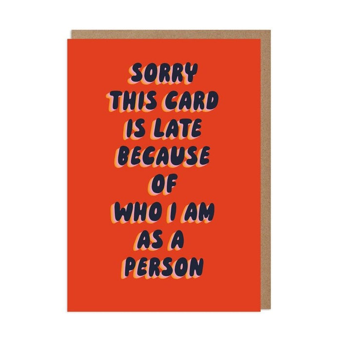 Kaart Sorry This Card Is Late Krossproducts | De online winkel voor hebbedingetjes