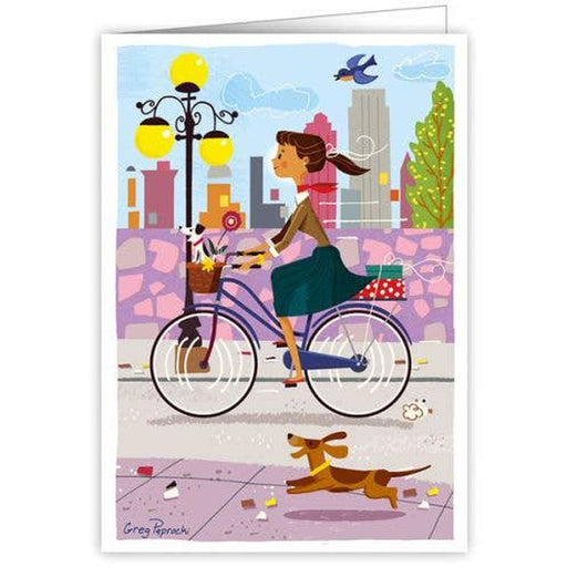 Kaart Woman Riding a Bike Krossproducts | De online winkel voor hebbedingetjes