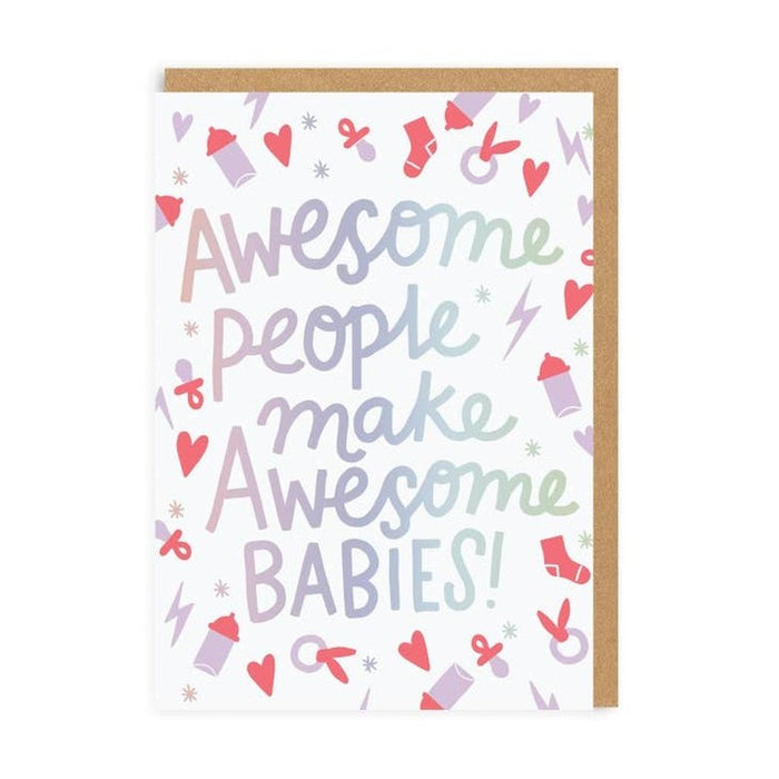 Kaart Awesome People Make Awesome Babies! Krossproducts | De online winkel voor hebbedingetjes