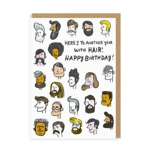 Kaart Here's To Another Year With Hair! Happy Birthday! Krossproducts | De online winkel voor hebbedingetjes