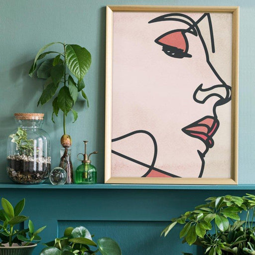 Face Close Up Line Art Watercolour Print Krossproducts | De online winkel voor hebbedingetjes
