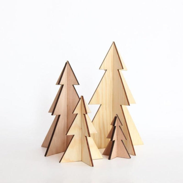 Houten Kerstbomen Set van 4 Krossproducts | De online winkel voor hebbedingetjes