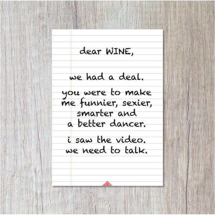 Kaart Dear Wine, We Had A Deal... Krossproducts | De online winkel voor hebbedingetjes