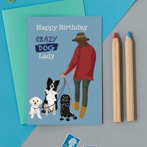 Kaart Happy Birthday Crazy Dog Lady Krossproducts | De online winkel voor hebbedingetjes