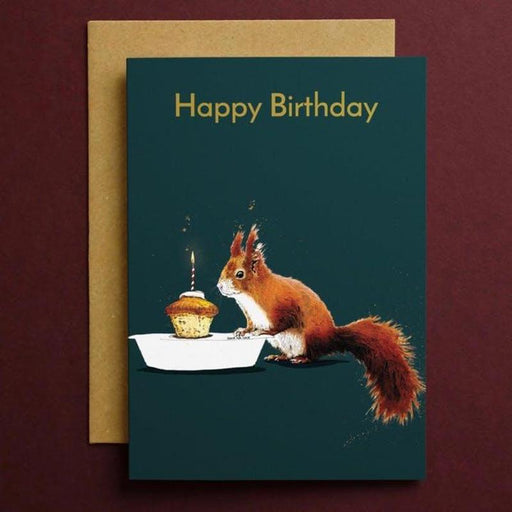 Kaart Happy Birthday - Eekhoorn Krossproducts | De online winkel voor hebbedingetjes