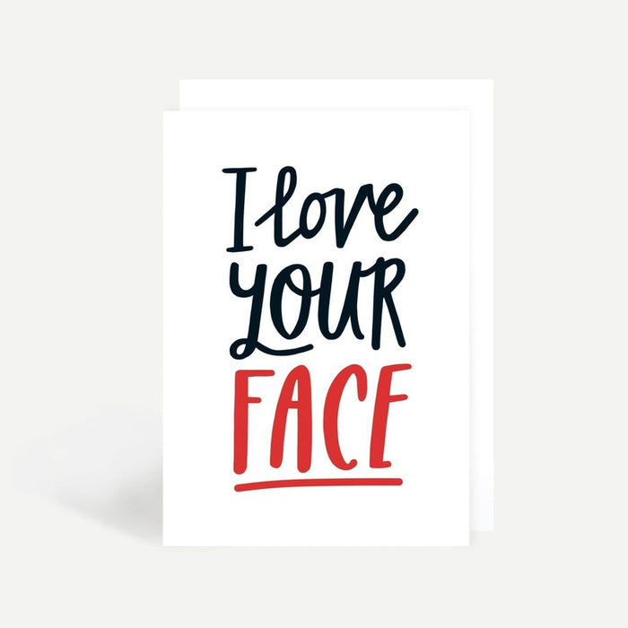 Kaart I Love Your Face Krossproducts | De online winkel voor hebbedingetjes