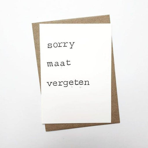 Kaart Sorry Maat Vergeten Krossproducts | De online winkel voor hebbedingetjes