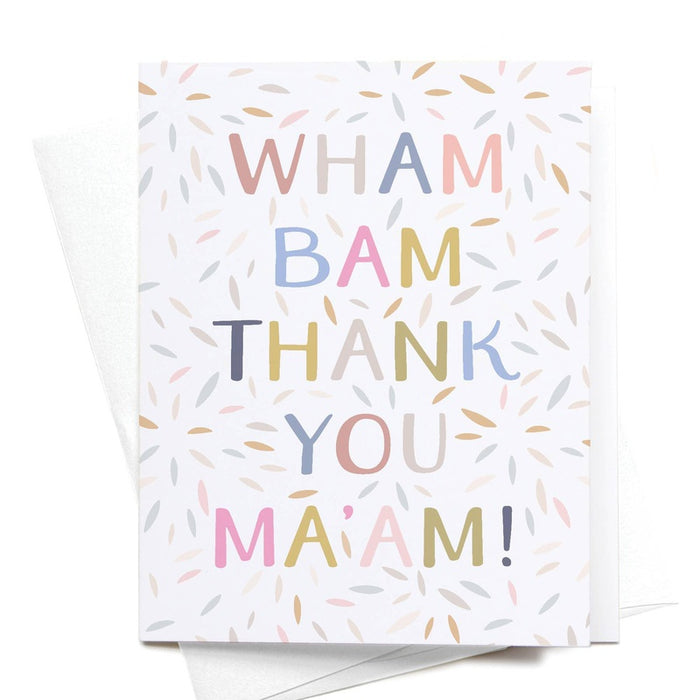 Kaart Wham Bam Thank You Ma'am Krossproducts | De online winkel voor hebbedingetjes