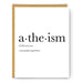 Kaart Woordenboekdefinitie Atheism Krossproducts | De online winkel voor hebbedingetjes
