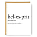 Kaart Woordenboekdefinitie Bel Esprit Krossproducts | De online winkel voor hebbedingetjes