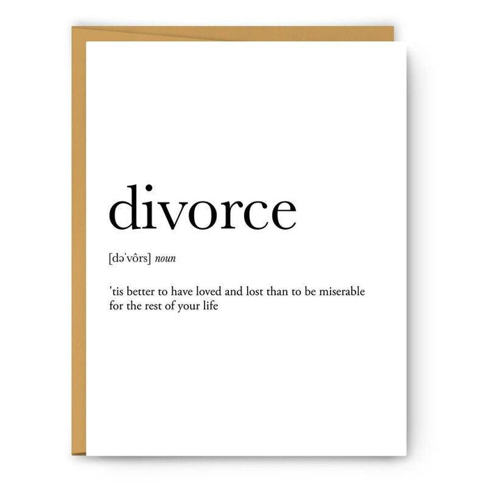 Kaart Woordenboekdefinitie Divorce Krossproducts | De online winkel voor hebbedingetjes