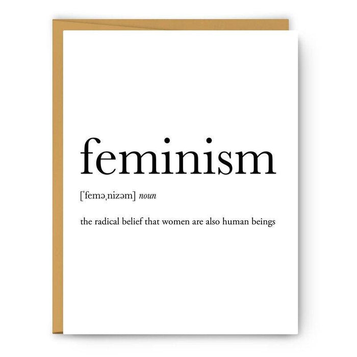 Kaart Woordenboekdefinitie Feminism Krossproducts | De online winkel voor hebbedingetjes