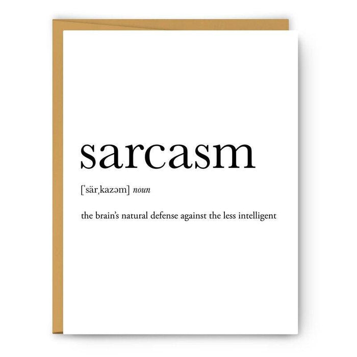 Kaart Woordenboekdefinitie Sarcasm Krossproducts | De online winkel voor hebbedingetjes