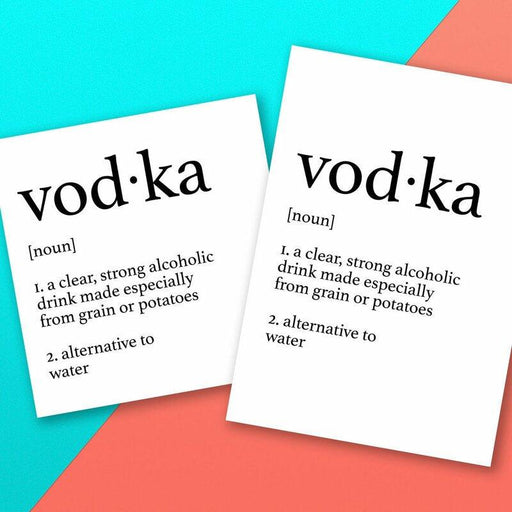 Kaart Woordenboekdefinitie Wodka/Vodka - A6 Krossproducts | De online winkel voor hebbedingetjes