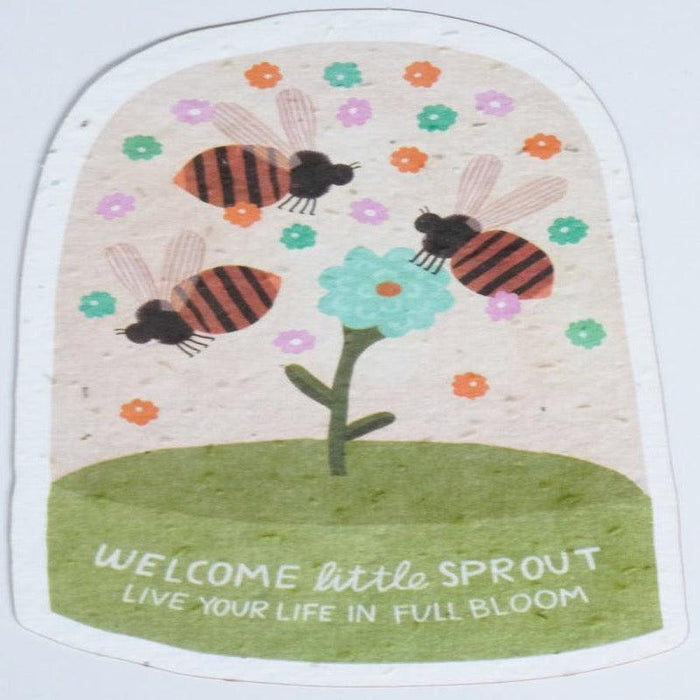 Send & Grow Kaart | Welcome Little Sprout | Bijen Krossproducts | De online winkel voor hebbedingetjes