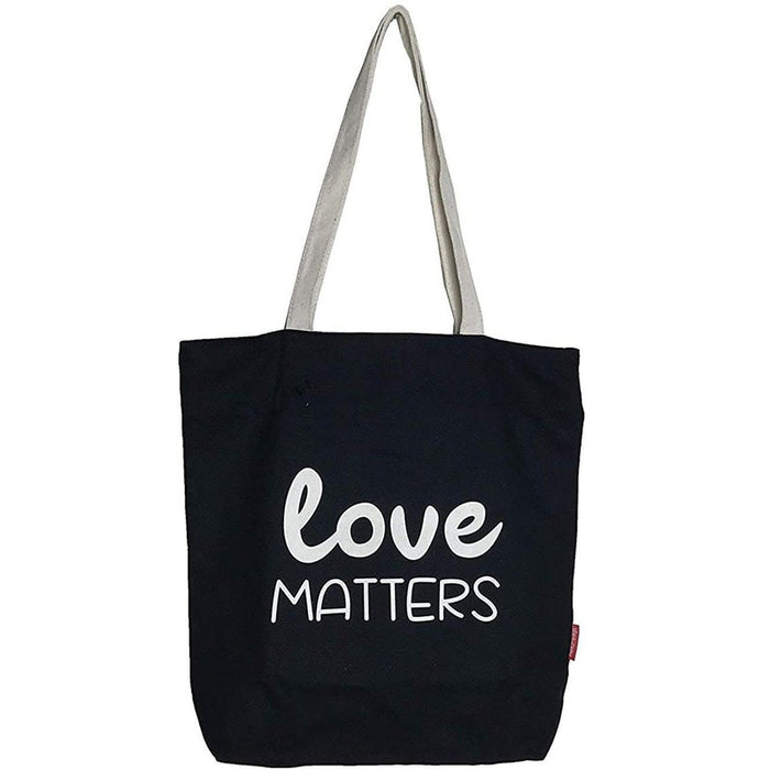 Stevige Boodschappentas Zwart "Love Matters" Krossproducts | De online winkel voor hebbedingetjes